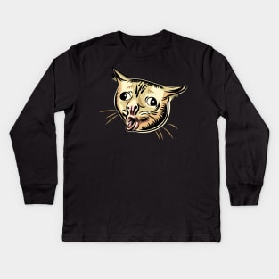 Coughing Cat Meme Kids Long Sleeve T-Shirt